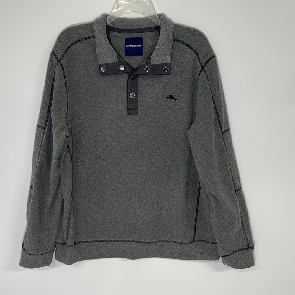Tommy Bahama Quarter Button Snap Pullover Fleece‎ Mens Medium